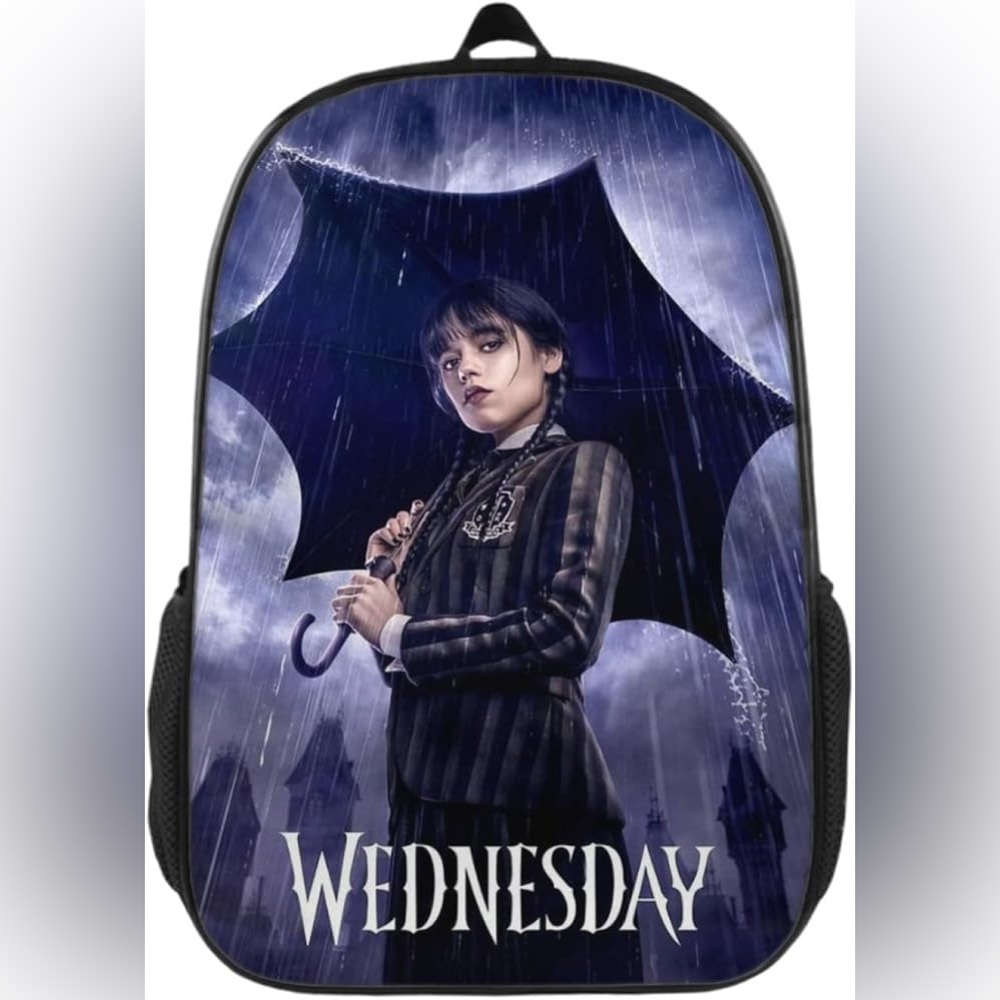 New in Package Wednesday Addams Backpack - Padded & Water Resistant - 17.3”